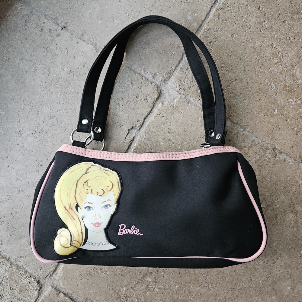 Collectable Barbie Black and Pink Bag